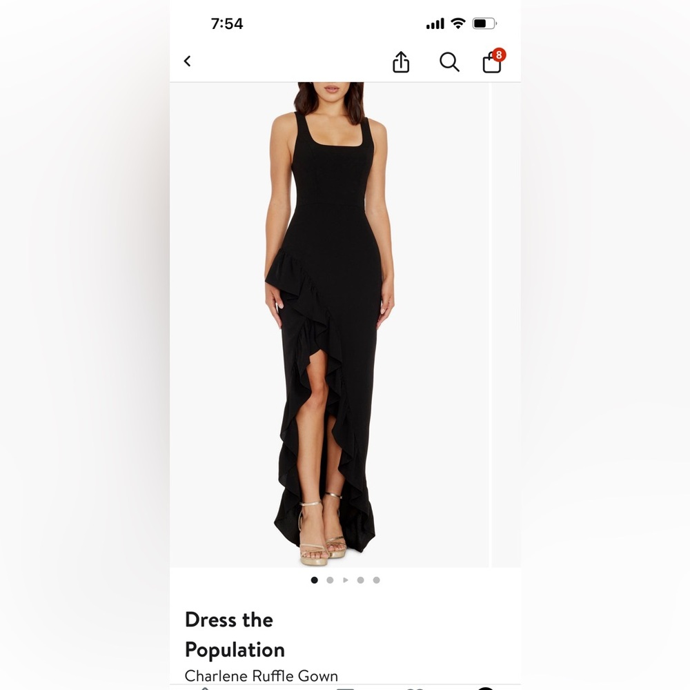 Elegant Black Ruffle dress